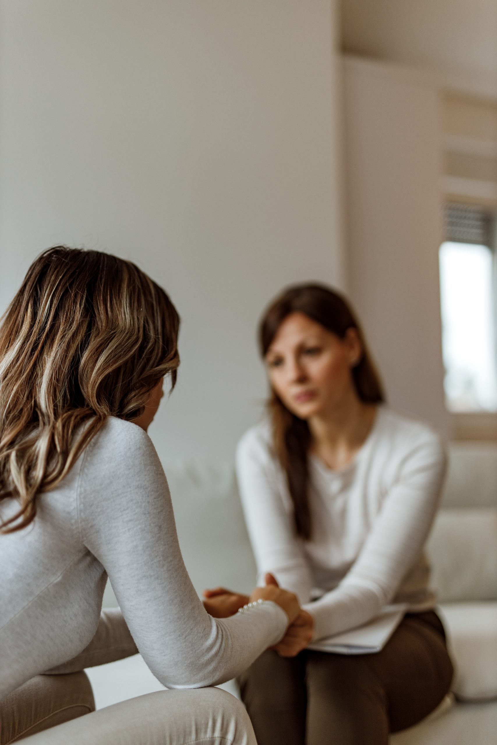 Therapist consoling their patient after an EMDR session